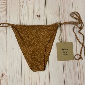 NWT Stone Fox Swim River Bikini Bottom Wild Cat Size Medium